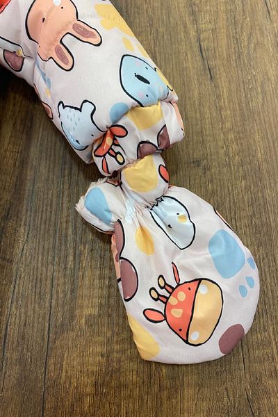 PODIUM GYM Baby Cosmonaut Jumpsuit with Koala & Rabbit Characters, Removable Gloves & Booties, Double Zipper
