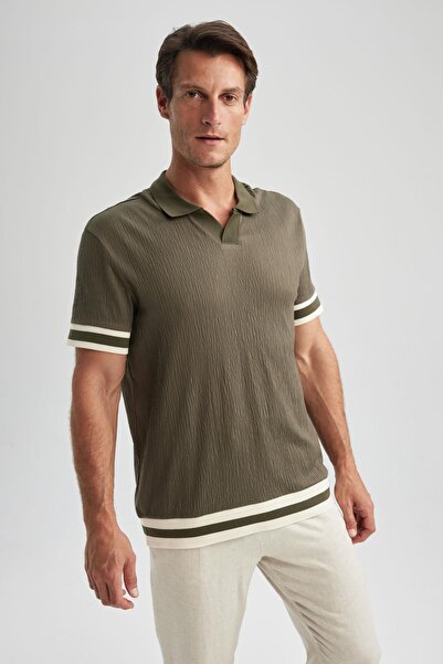 DeFacto Regular Fit Polo Neck Short Sleeve T-Shirt B0592ax23hs
