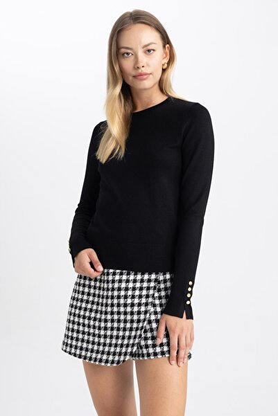 DeFacto Pulover cu decolteu obișnuit cu croială normală A4713ax23wn