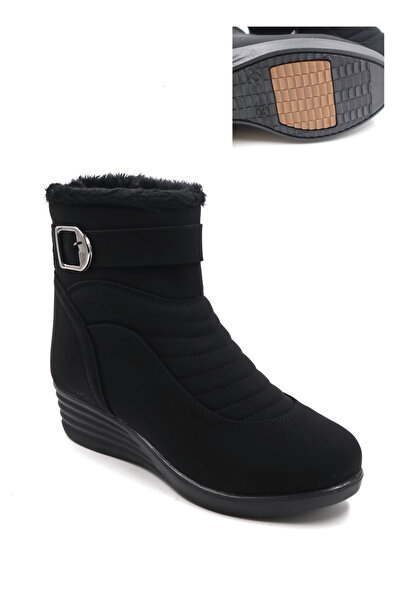 Katrem حذاء نسائي أسود خفيف الوزن بسحاب ومقاوم للبرد 36-42