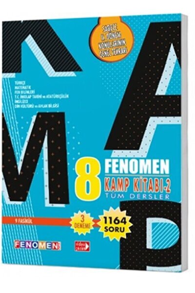 Fenomen Kitap 8. Sınıf Tüm Dersler Fenomen Kamp Kitabı 2 Fenomen Okul Yayınları / Fenomen Kitap / 9786257174176