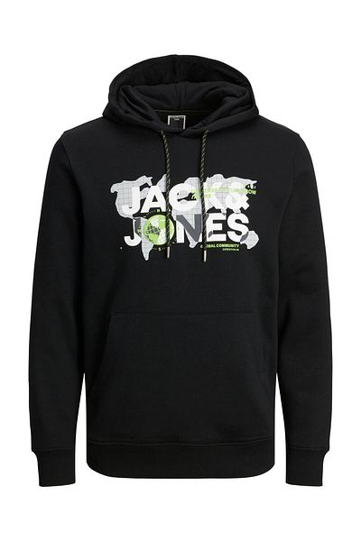 Jack & Jones Jack Jones Dust Sweat Hood Sn Men's Black Sweatshirt 12240214-02