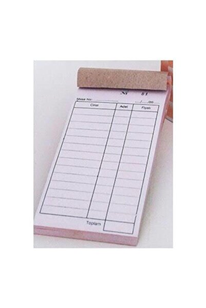 ÖZKAN Cep Adisyon Fişi Nolu 50x2  Otopcopyli 100 lü Bağ 11.5 x 7.5 cm eco