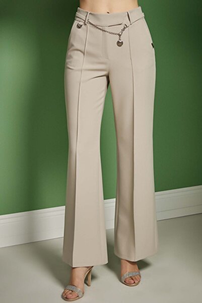 Guitar İspanyol Paça Taş Dokuma Pantolon