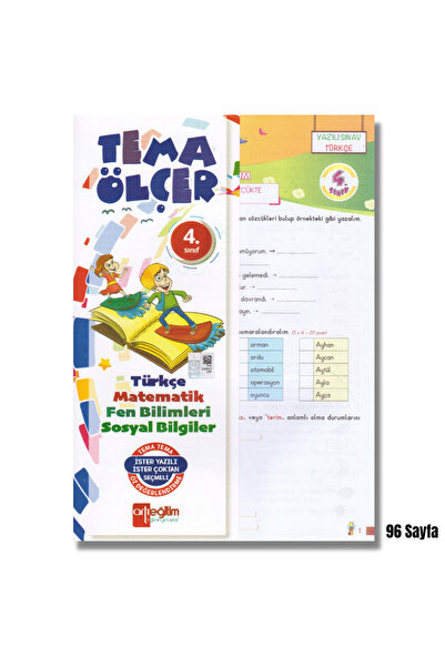 Artı Eğitim Yayınları 4. Sınıf Tema Ölçer Tüm Dersler Etkinlikli Yaprak Test