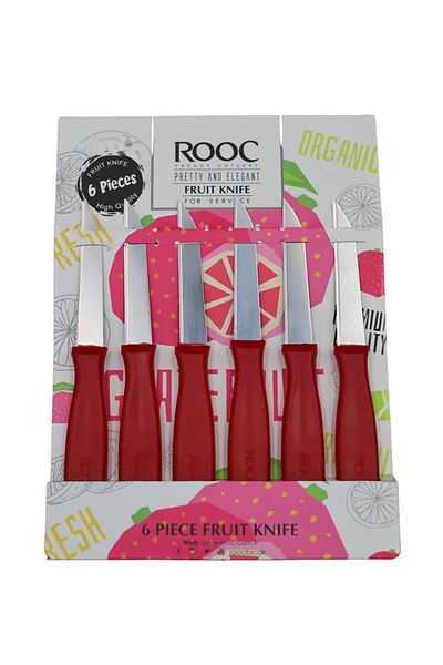 Rooc Myv-06 Fruit Knife 6 Pieces - Red -67
