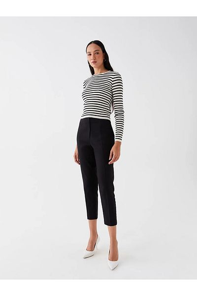 LC Waikiki LCW Vision – Gestreifter Langarm-Strickpullover für Damen mit Rundhalsausschnitt