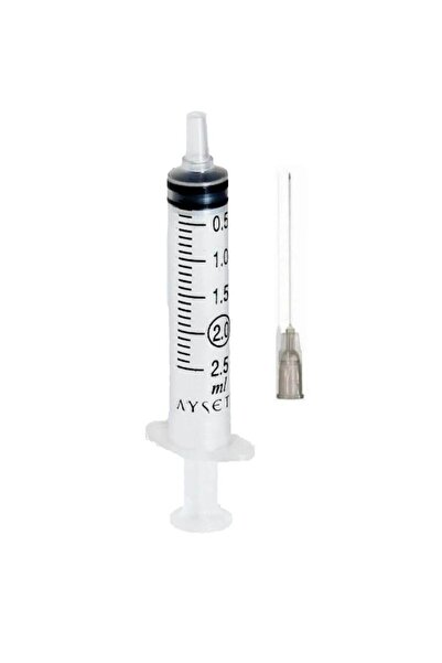 Ayset - 2 ml 3parça 27g 0.40x40mm Dental Uzun Enjektör - 300 Adet 1 Paket