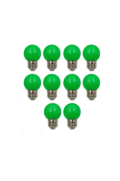 fullreyon 10 Adet K2 YEŞİL Işık 5 Watt Led Gece Lambası Ampulü, E27 Duylu Ağa...