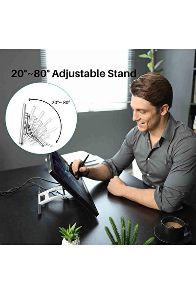 Huion Kamvas 20 Grafik Çizim Monitörü Kalem Ekranlı Çizim Tableti