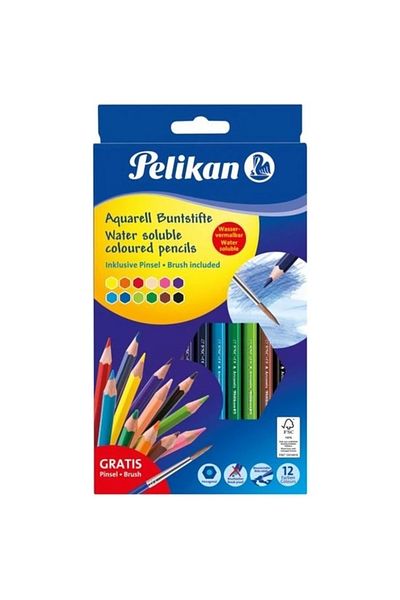 Pelikan علبة طلاء جاف أكواريل 12 قطعة