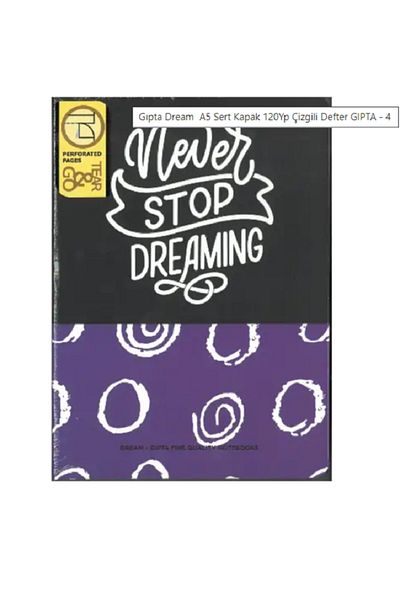Gıpta Dream A5 Hard Cover 120Yp Lined Notebook Navy Blue