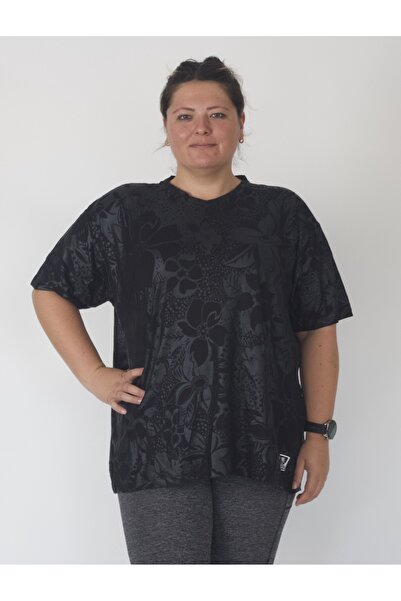 rood تي شيرت برقبة على شكل حرف V مقاس كبير للجنسين