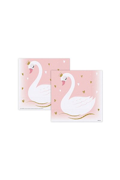 kidspartim Swan Paper Napkin 33x33 cm 16 Pieces
