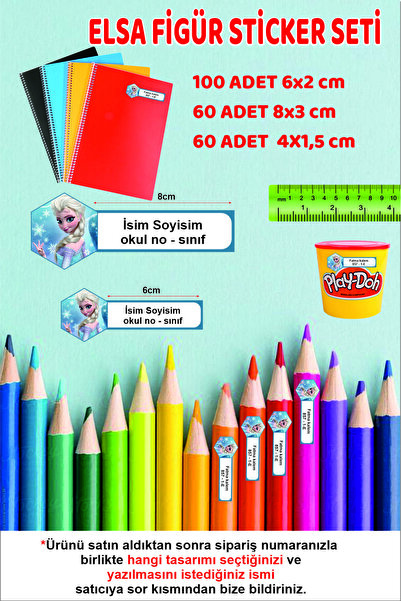 Ary Isimli Okul Etiketi Defter Kitap Etiketi