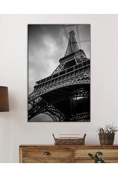 Rosyvien France Paris Eiffel Tower Nature City Landscape Glass Painting, Home Office Wall Decor, Gift, Tempered