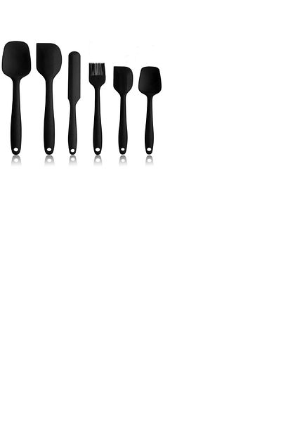 B&R GERECLERİ ReisHome 6-Piece Silicone Fireproof Spatula Set Non-Stick Spatula, Brush and Pastry Skinning Knife Set