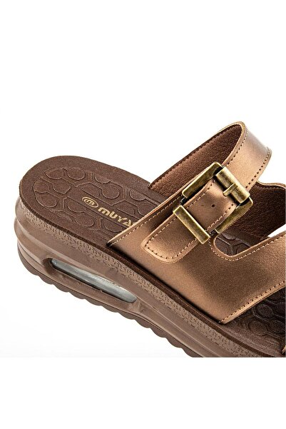 Muya Orthopedix Therma Air Max Tabanlı Islak Zemin Bronz Kadın Terlik 33003
