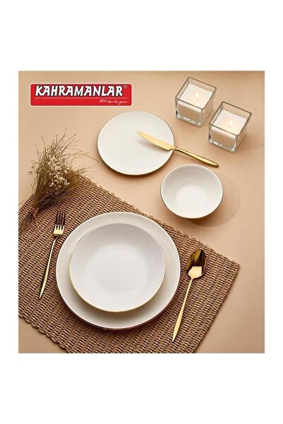 Kahramanlar Katre Gold 12 Kişilik 55 Parça Porselen Yemek Takımı