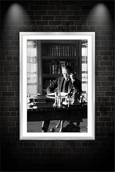 beedene Çerçeveli Atatürk Portresi Tablo Modern