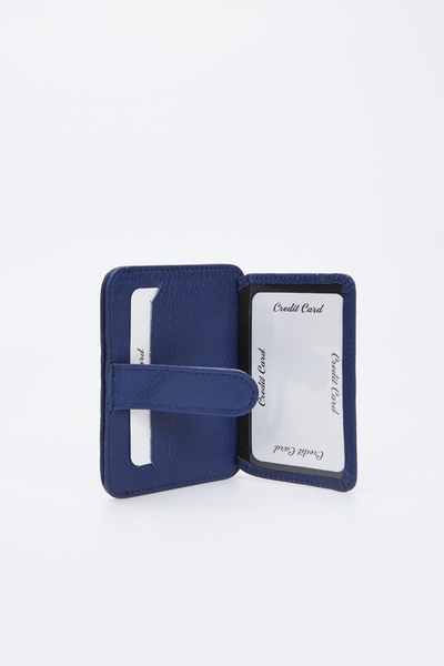 Valmenti Enrico Чоловічий гаманець з натуральної шкіри, синій, для карток, ключів