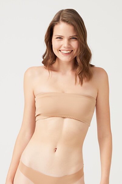 Cottonhill Strapless Crop Top Bustier Bronze