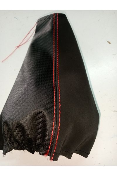 özgüven oto giyim Universal gear Gaiter Carbon-Alkantre with red stitching