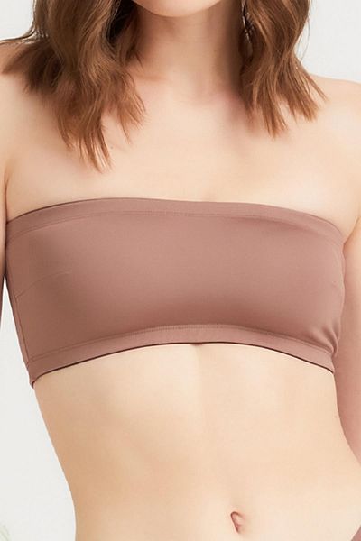 Cottonhill Кафяво бюстие без презрамки