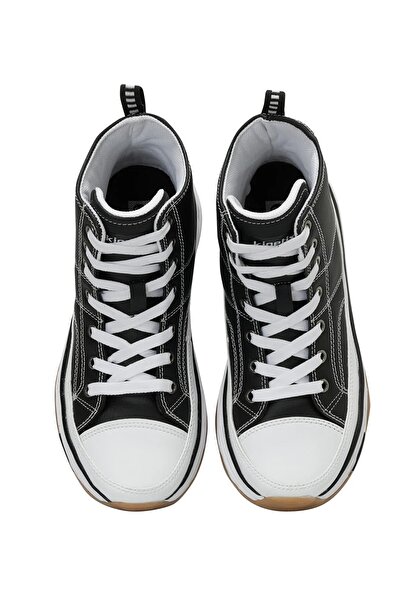 Kinetix Hafif Yumuşak Kaydırmaz Taban Cilt Malzeme Converse. Kadın High Sneaker