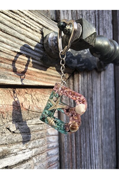 KUZEY WORKSHOP DENİZ KABUĞU VE DENİZ YILDIZINDAN KİŞİYE ÖZEL HARF TASARIM EPOKSİ ANAHTARLIK A-Z