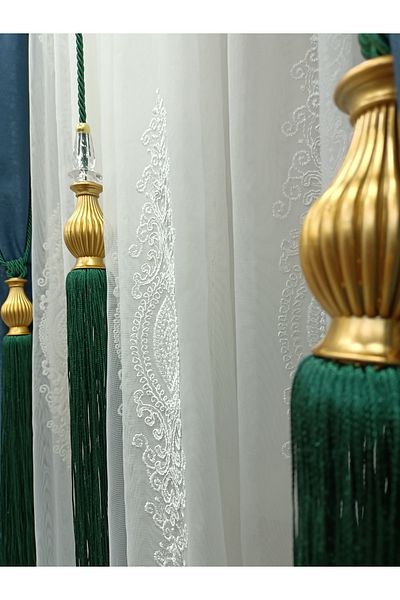 MGEHOME Σετ βραχίονα με φούντες για κουρτίνα οροφής