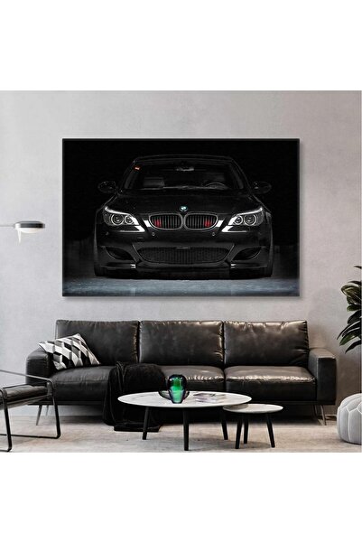 AR AJANS KANVAS TABLO Son Model Asil Araba Spor Araba Bmw 5 Serisi E60 Kasa E...