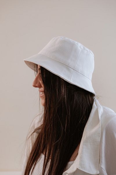 Meymen Baby Canvas Bucket Hat Adult Off White
