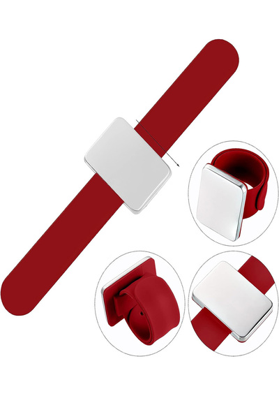 hodbehod Kırmızı Renk Terzi Iğnedenliği Mıknatıslı Bileklikli Kare Iğnelik Ve...