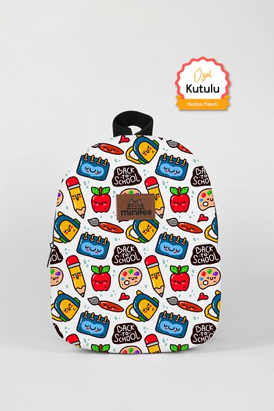 Minilee Înapoi la școală 0-8 ani - Rucsac pentru copii pentru creșă, grădiniță [cu cutie personalizată]