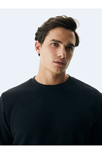 Ltb Φούτερ ανθρακί με λαιμόκοψη