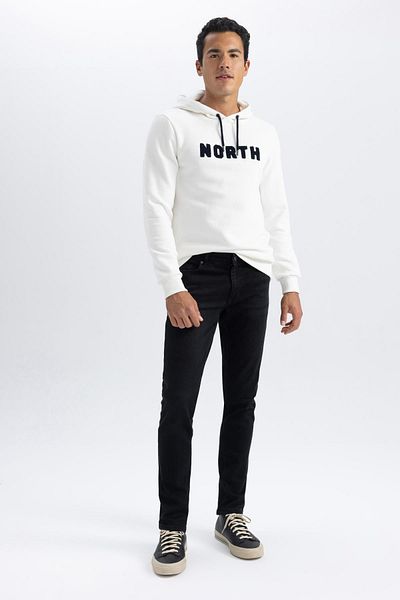 DeFacto Regular Fit Hooded Printed Thick Sweatshirt L5850Az23Au