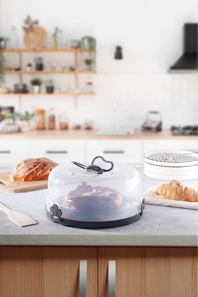 HOMENIVA Cake Cake Storage Container - Cake Jar - Locked Pyrex Carrying Container