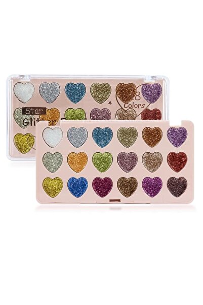 MUJGAN 18'li Kalpli Glitter Far Paleti No:1