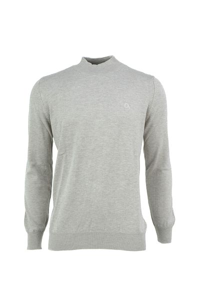 Oppland Men's Winter Half Turtleneck Embroidered Solid Color Comfortable Cut Lycra Cotton Woven Sweater