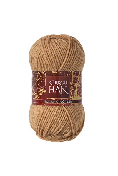 Kürkçü Han Dekor 100gr 100m El Örgü İpi Bal Rengi