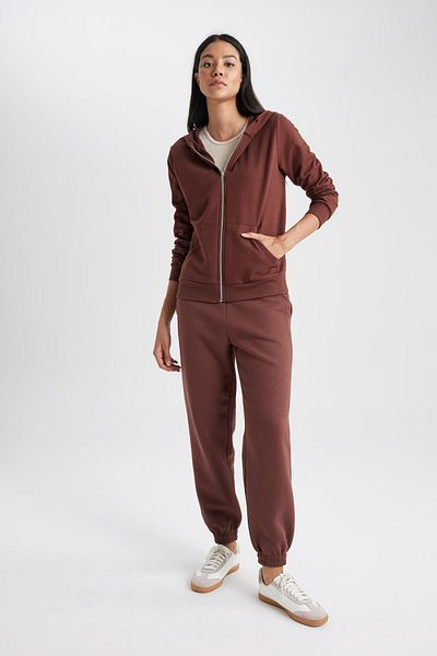 DeFacto Regular Fit Hooded Zippered Basic Sweatshirt V2711Az23Au