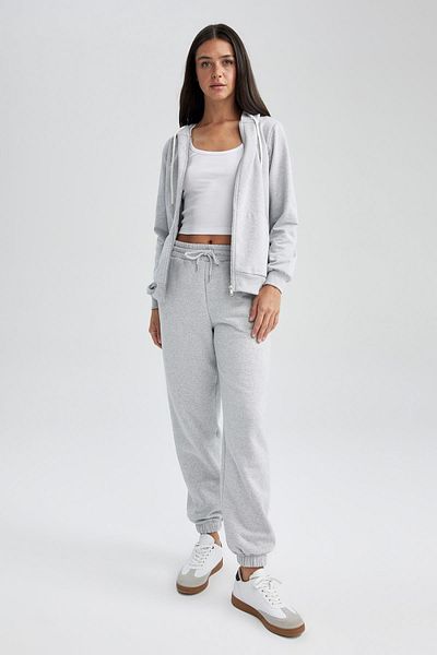DeFacto Regular Fit Hooded Thin Sweatshirt Fabric Cardigan