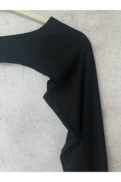 shalby Μαύρο μακρυμάνικο εσώρουχο Hijab Clothing Lycra Small Size (36-38)