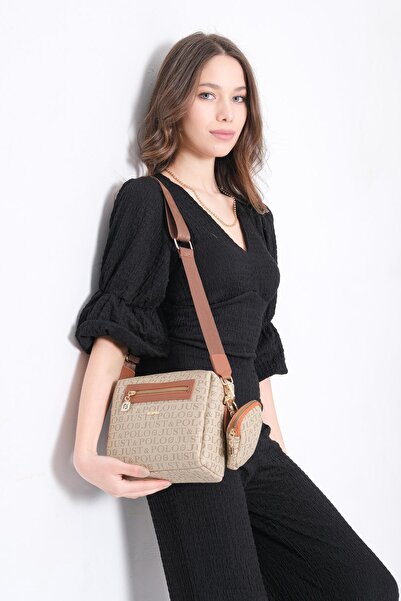 Just Polo حقيبة كتف وحقيبة ساعي للنساء 2119-GD VİZYON TABA -GZD-