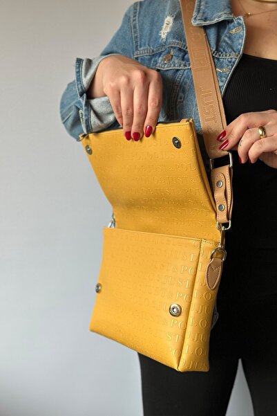 Just Polo Women's Crossbody Bag - Multi-Compartment, Column Strap, 4032-Gb -Gzd-