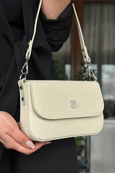 Just Polo Medium Size Women's Shoulder Bag with 5 Compartments for Daily Use - 23Cm-14Cm 4090-Gd-Gzd