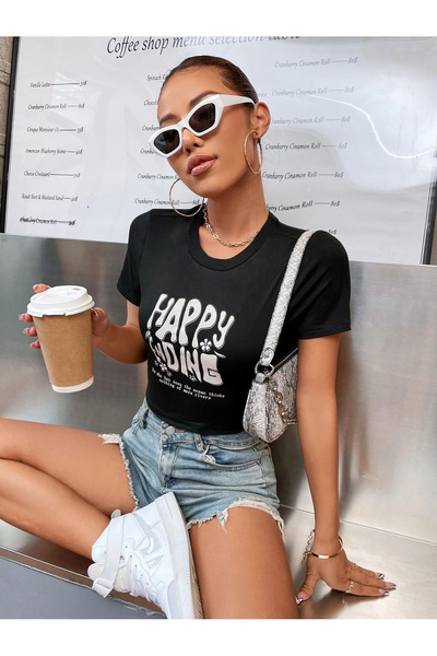 Jose Clothing ΓΥΝΑΙΚΕΙΑ ΜΑΥΡΟ ΕΚΠΤΩΜΕΝΟ ΚΟΝΤΟΜΑΝΙΚΙ ΚΑΤΑΛΥΨΗ ΣΤΟ ΣΩΜΑ CROP TO...