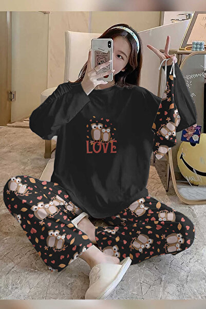 PEMBİŞ HOMEWEAR Bahd Owl 2 Süpersoft Kadın Pijama Takımı 2999