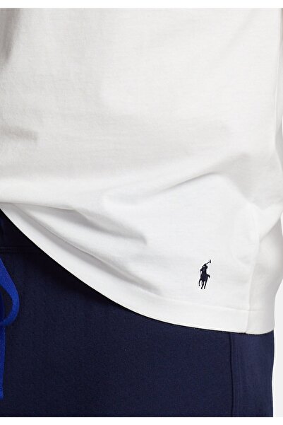 Ralph Lauren T-Shirt Pyjamashirt mit Rundhalsausschnitt Logo-Verzierungen